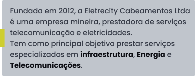 descricao da eletrecity uma empresa de eletricista